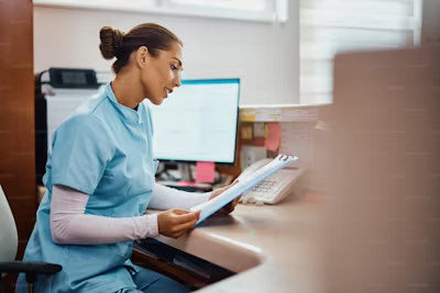 a female nurse practitioner at work